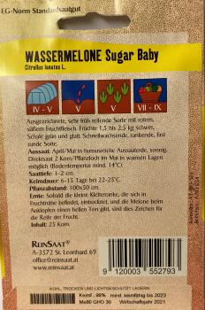 Wassermelone Sugar Baby Bio Austria Samen - Saatgut biologisch Reinsaat